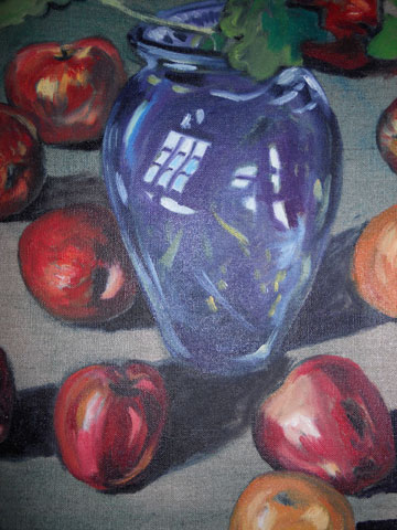 Purple Vase And Apples